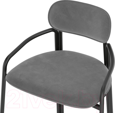 Стул барный Latitude Ror Round / RORBSCHRBKVLRGR (черный/серый)