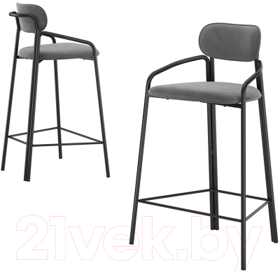 Стул барный Latitude Ror Round / RORBSCHRBKVLRGR (черный/серый)