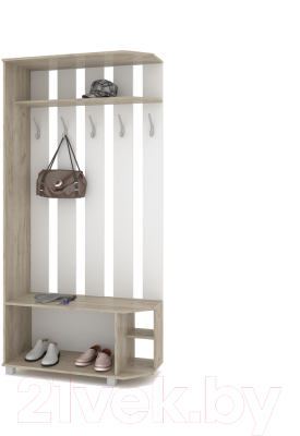 Секция в прихожую Modern Карина К83 (серый дуб/белый)