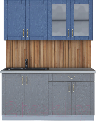 Готовая кухня Интерлиния Мила Крафт 1.6А - фото