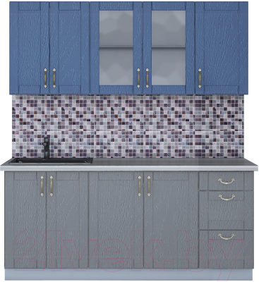 Готовая кухня Интерлиния Мила Крафт 1.8А - фото