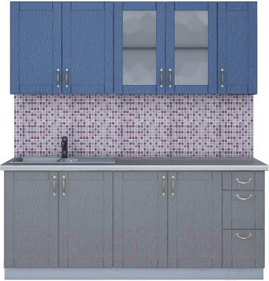 Готовая кухня Интерлиния Мила Крафт 1.9А - фото