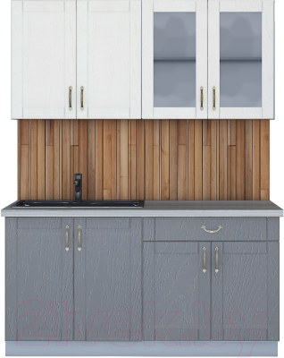 Готовая кухня Интерлиния Мила Крафт 1.6А - фото