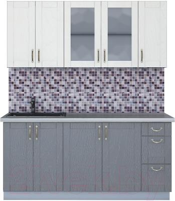 Готовая кухня Интерлиния Мила Крафт 1.7А - фото