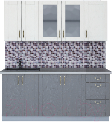 Готовая кухня Интерлиния Мила Крафт 1.8А - фото