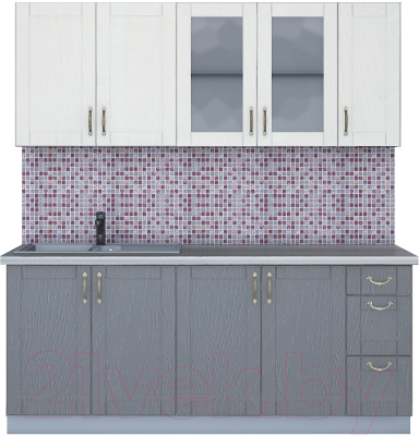 Готовая кухня Интерлиния Мила Крафт 1.9А - фото