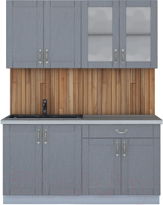 Готовая кухня Интерлиния Мила Крафт 1.6А - фото