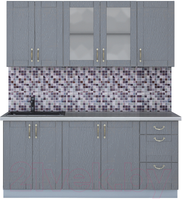 Готовая кухня Интерлиния Мила Крафт 1.8А - фото