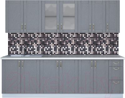 Готовая кухня Интерлиния Мила Крафт 2.5А - фото