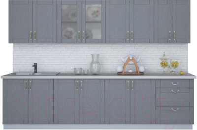 Готовая кухня Интерлиния Мила Крафт 3.0А - фото