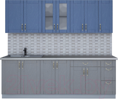 Готовая кухня Интерлиния Мила Крафт 2.3Б - фото