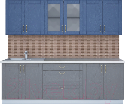 Готовая кухня Интерлиния Мила Крафт 2.4Б - фото