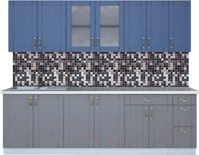 Готовая кухня Интерлиния Мила Крафт 2.5Б - фото