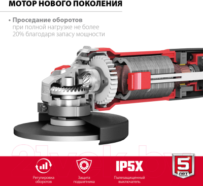 Угловая шлифовальная машина Зубр УШМ-125-1105