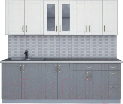 Готовая кухня Интерлиния Мила Крафт 2.3Б - фото