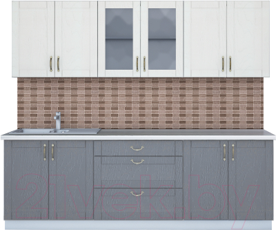 Готовая кухня Интерлиния Мила Крафт 2.4Б - фото