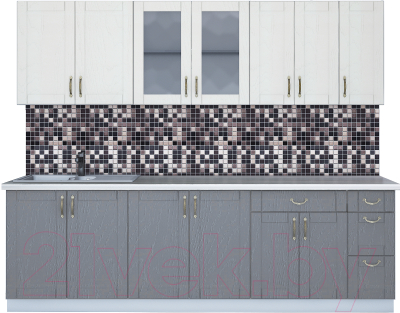 Готовая кухня Интерлиния Мила Крафт 2.5Б - фото