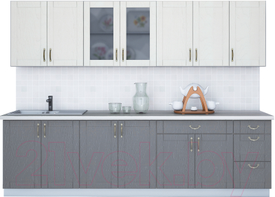 Готовая кухня Интерлиния Мила Крафт 2.8Б - фото