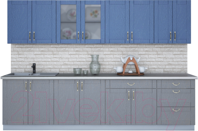 Готовая кухня Интерлиния Мила Крафт 3.0Б - фото