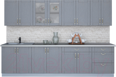 Готовая кухня Интерлиния Мила Крафт 3.0Б - фото