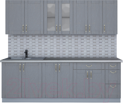 Готовая кухня Интерлиния Мила Крафт 2.3Б - фото