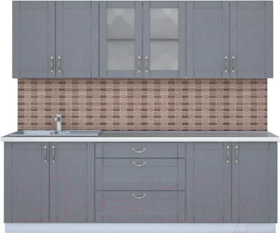Готовая кухня Интерлиния Мила Крафт 2.4Б - фото