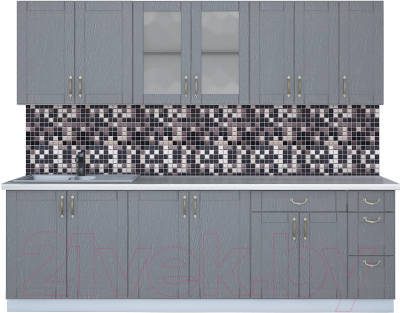 Готовая кухня Интерлиния Мила Крафт 2.5Б - фото