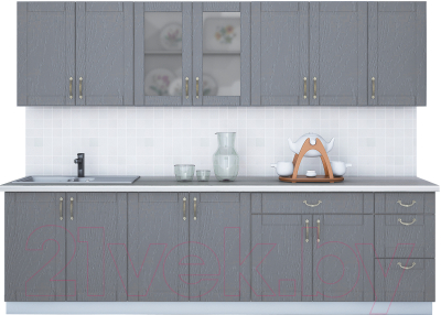 Готовая кухня Интерлиния Мила Крафт 2.8Б - фото