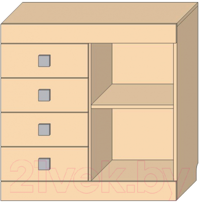 Комплект мебели для спальни Мебель-КМК Лондон 0914
