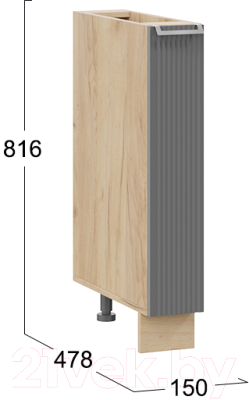 Шкаф карго ТриЯ Кимберли 1Н15К (дуб крафт золотой/титан)