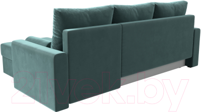 Диван угловой Лига Диванов Верона лайт правый (велюр бирюзовый)