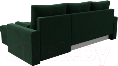 Диван угловой Лига Диванов Верона лайт правый (велюр зеленый)