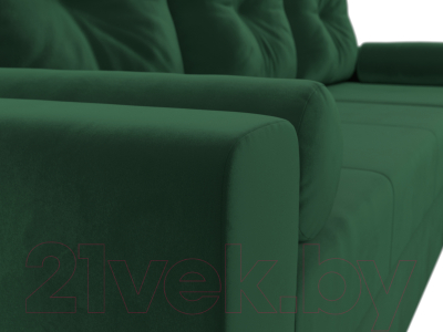Диван угловой Лига Диванов Верона лайт правый (велюр зеленый)