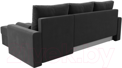 Диван угловой Лига Диванов Верона лайт правый (велюр серый)