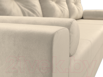 Диван угловой Лига Диванов Верона лайт правый (микровельвет бежевый)