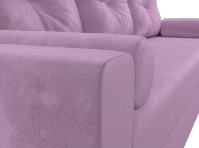 Диван угловой Лига Диванов Верона лайт правый (микровельвет сиреневый)