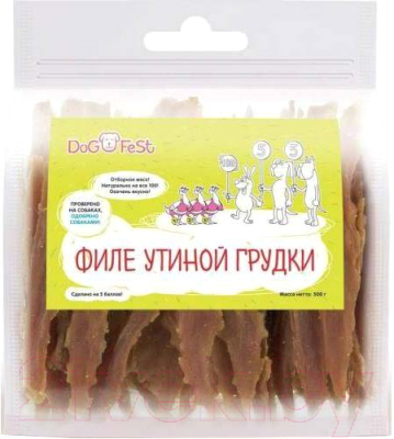 Лакомство для собак Dog Fest Филе утиной грудки - фото