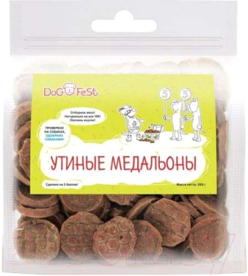 Лакомство для собак Dog Fest Утиные медальоны - фото