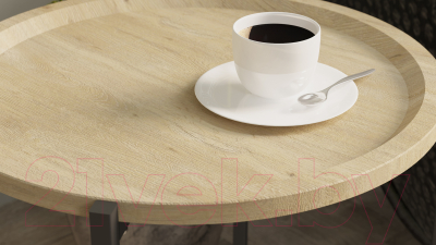 Журнальный столик Калифорния мебель Бьерн (дуб санремо/черный)