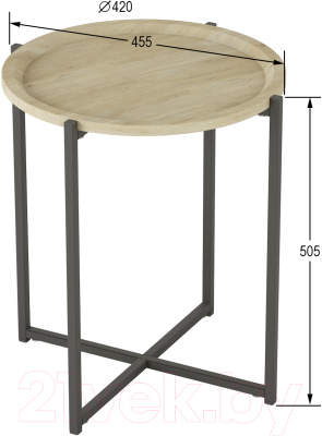 Журнальный столик Калифорния мебель Бьерн (дуб санремо/черный)