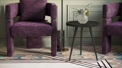 Журнальный столик Калифорния мебель Батл (черный лофт/черный)