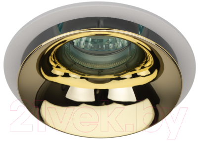 Точечный светильник ЭРА KL103 WH/GD / Б0056351 - фото