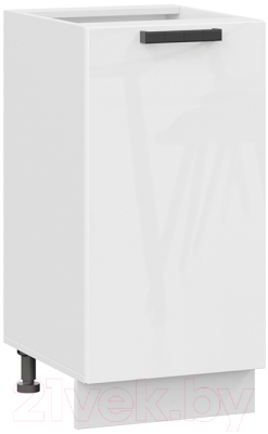 Шкаф-стол кухонный ТриЯ Детройт 1Н4 исп.2 (белый/белый глянец) - фото