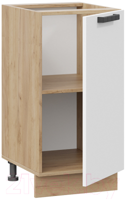 Шкаф-стол кухонный ТриЯ Детройт 1Н4 исп.2 (дуб крафт золотой/белый глянец)