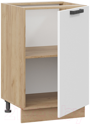 Шкаф-стол кухонный ТриЯ Детройт 1Н5 исп.2 (дуб крафт золотой/белый глянец)