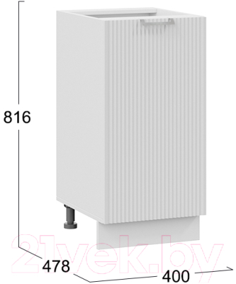 Шкаф-стол кухонный ТриЯ Кимберли 1Н4 (белый/сноу)