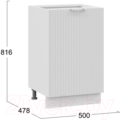 Шкаф-стол кухонный ТриЯ Кимберли 1Н5 (белый/сноу)
