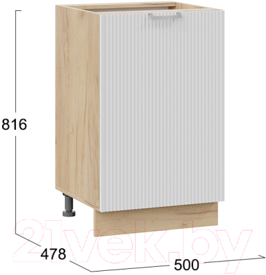 Шкаф-стол кухонный ТриЯ Кимберли 1Н5 (дуб крафт золотой/сноу)