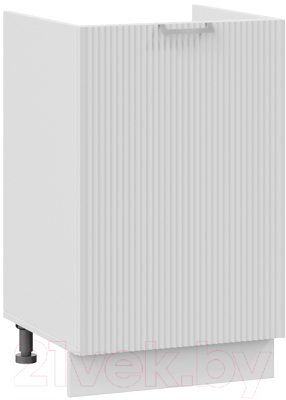 Шкаф под мойку ТриЯ Кимберли 1Н5М (белый/сноу) - фото