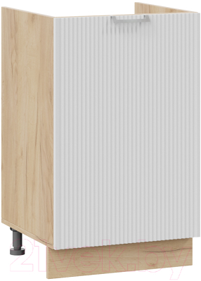 Шкаф под мойку ТриЯ Кимберли 1Н5М (дуб крафт золотой/сноу) - фото